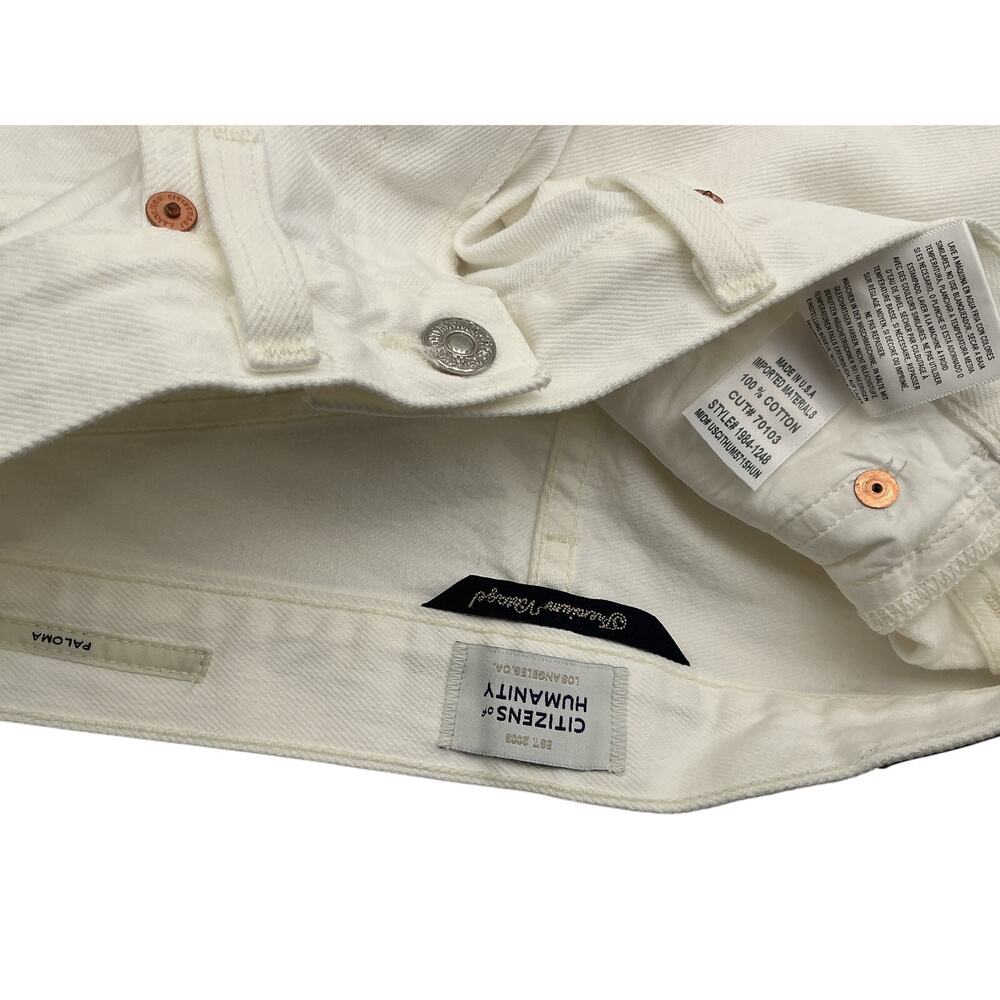 Citizens Of Humanity Baggy White Paloma Denim Jeans Size 26 - Picture 4 of 4